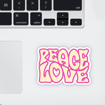 Peace Love Laptop Sticker