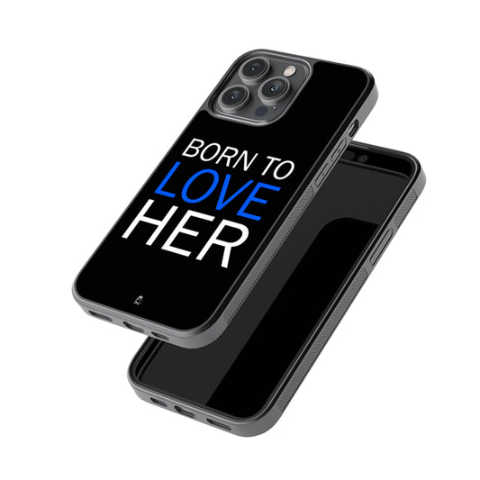 Born to Love Her Glossy Metal Case