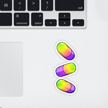 Rainbow Capsules Laptop Sticker