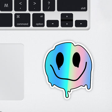 Gradient Smile Laptop Sticker