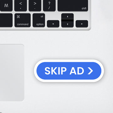 Skip Ad Laptop Sticker