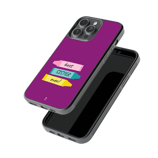 Best Sister Ever Glossy Metal Case