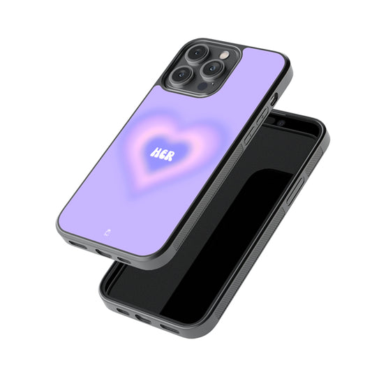Always Her Purple Heart Glossy Metal Case