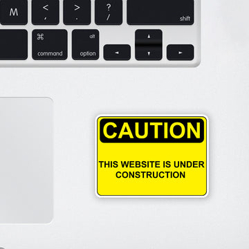 Caution Laptop Sticker