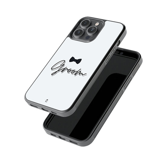 Bow Tie Groom Glossy Metal Case