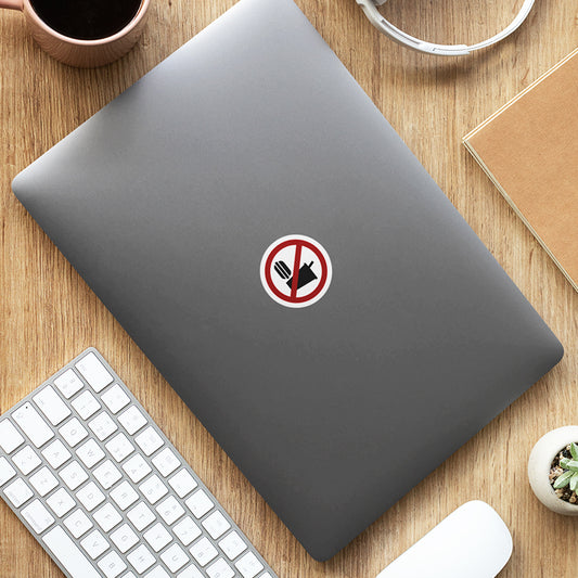No Junk Laptop Sticker