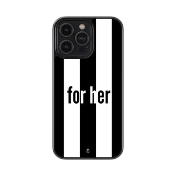 For Her Stripes Glossy Metal Case