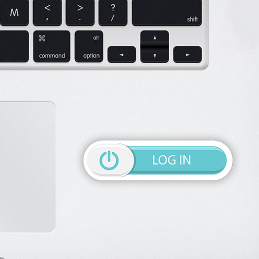Log Out Laptop Sticker