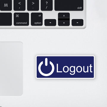 Logout Laptop Sticker