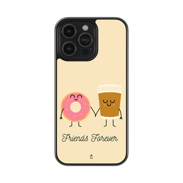 Doughnut and Coffee Friends Forever Glossy Metal Case