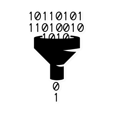 Binary Funnel Laptop Sticker