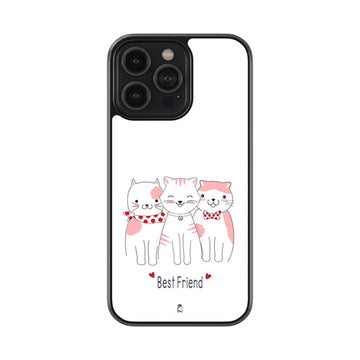 Catty Best Friends Glossy Metal Case