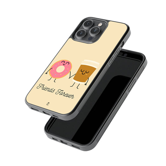 Doughnut and Coffee Friends Forever Glossy Metal Case