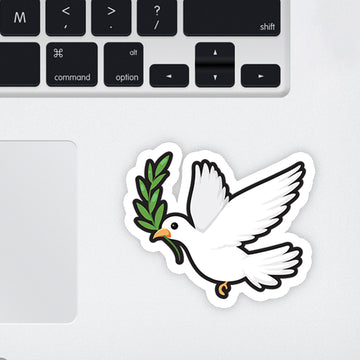 Peace is Here Laptop Sticker