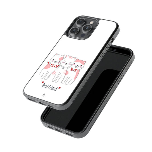 Catty Best Friends Glossy Metal Case