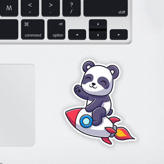 Flying Panda Laptop Sticker