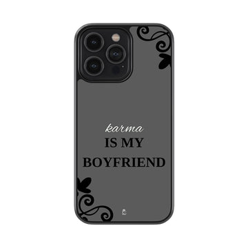 Karma is my Boy friend Glossy Metal Case