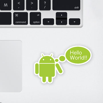 Hello World ! Laptop Sticker