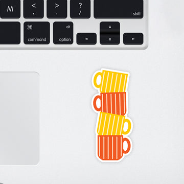 Cup Tower Laptop Sticker