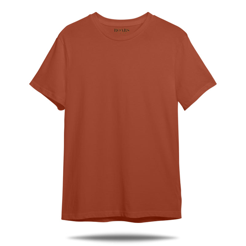 Burnt Orange Basic Oversized T-Shirt - Main Image