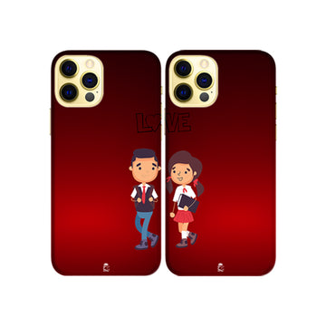 School Love Slim Hard Couple Phone Case