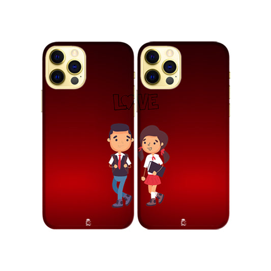 School Love Slim Hard Couple Phone Case