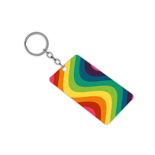 Rainbow Swirls Keychain