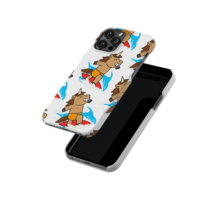 Unicorn Surfing Slim Hard Case