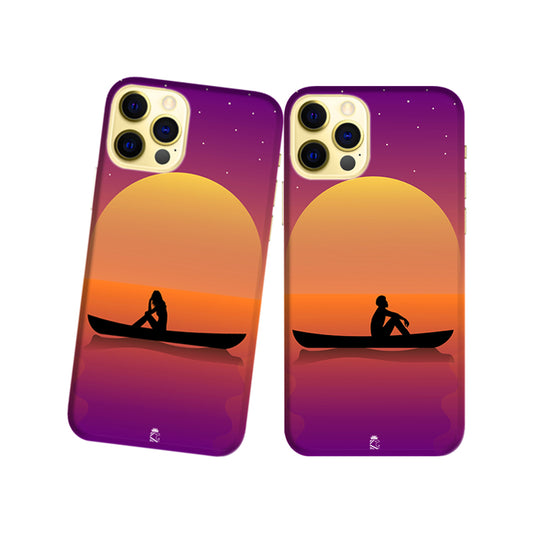 Boating Couple Design Slim Hard Couple Phone Case