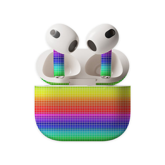 Colourful Tiny Square Pattern Earbuds Skin