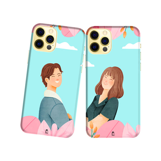 Together Being Happy  Slim Hard Couple Phone Case