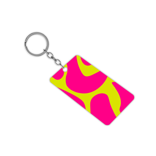 Magenta Waves Keychain