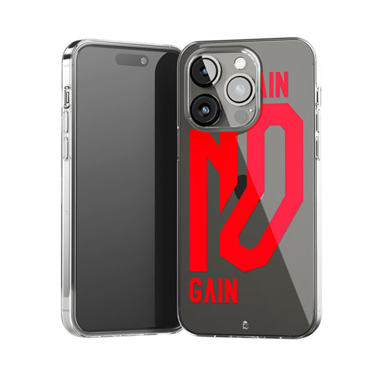No pain  No gain Clear Silicone Case