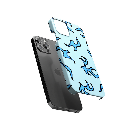 Blue Flames Slim Hard Case