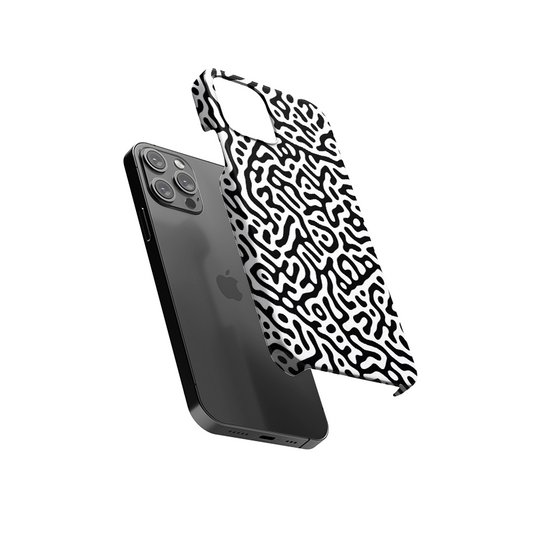 Black & White Doodle Slim Hard Case