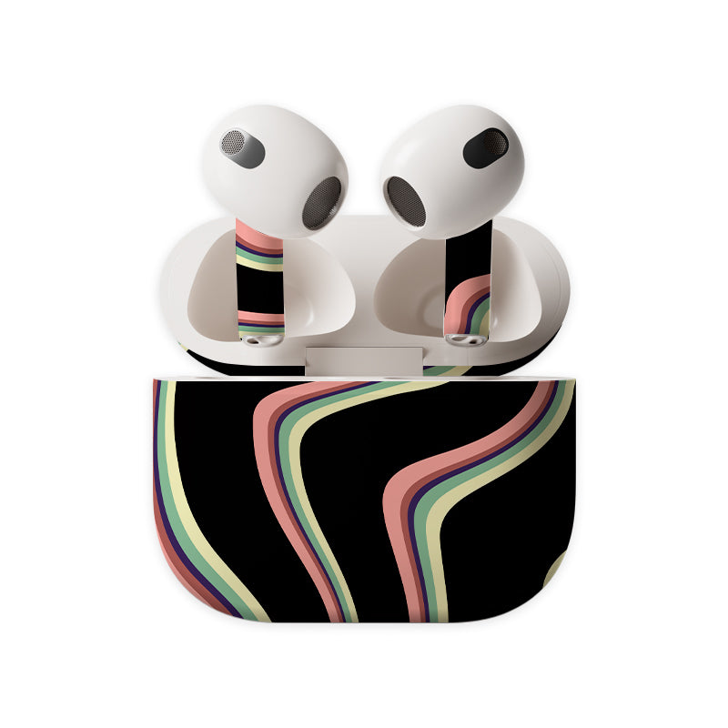Wavy Mooshy Design Earbuds Skin