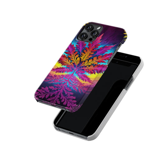Neon Leaves Slim Hard Case