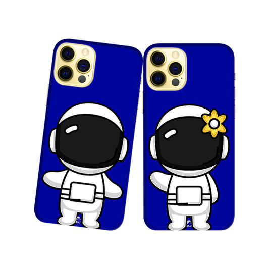 Astronaut Couple  Slim Hard Couple Phone Case