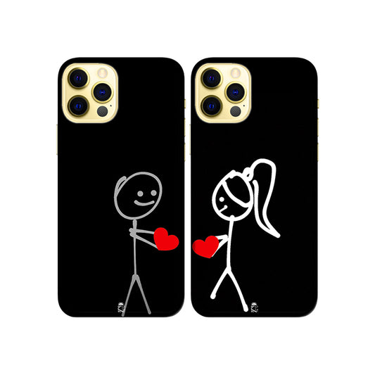 Heartful Slim Hard Couple Phone Case