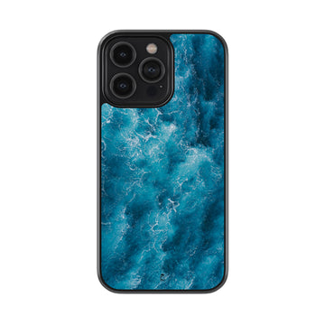 Blue Sea Marble Glossy Metal Case