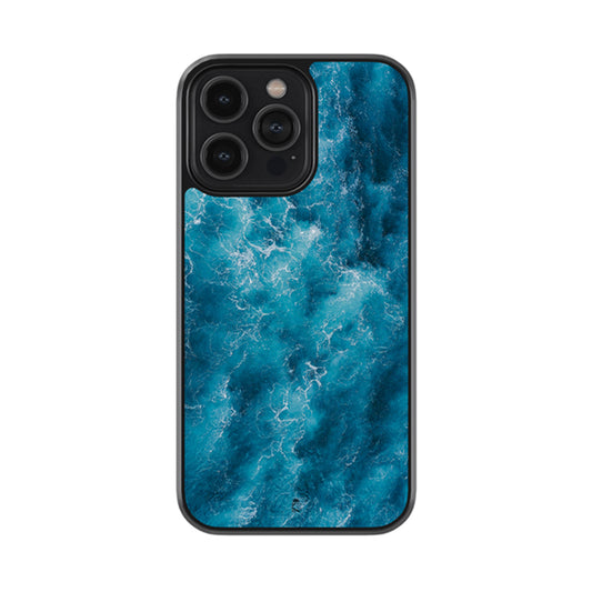Blue Sea Marble Glossy Metal Case