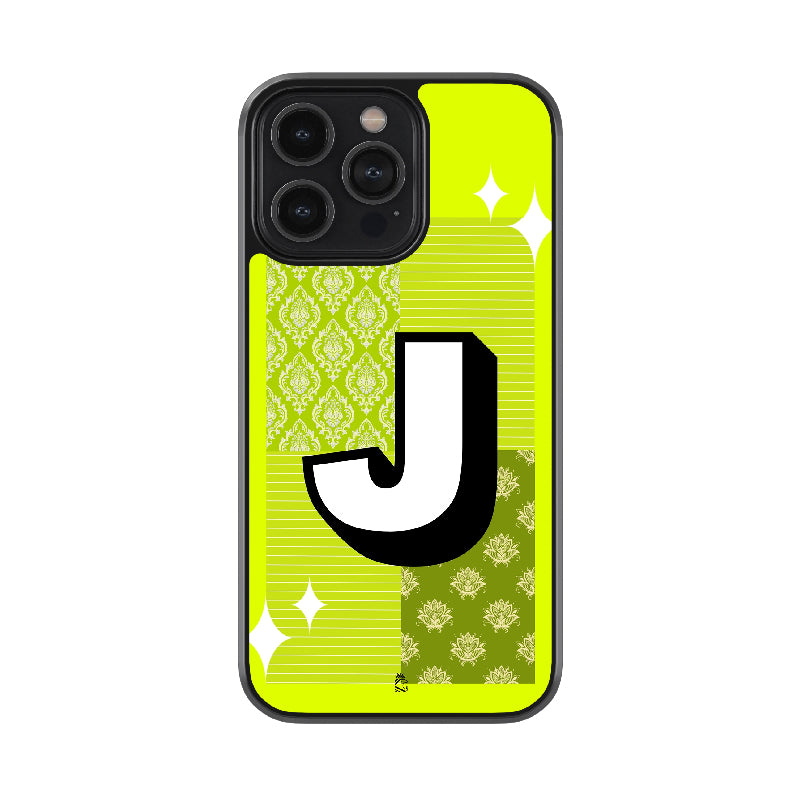 Alphabet - J Glossy Metal Case