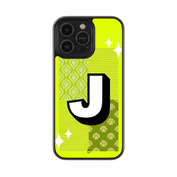 Alphabet - J Glossy Metal Case