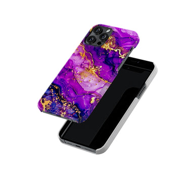 Violet and Gold Marble Slim Hard Case