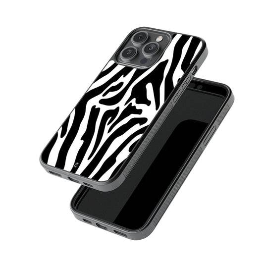 Zebra pattern Glossy Metal Case