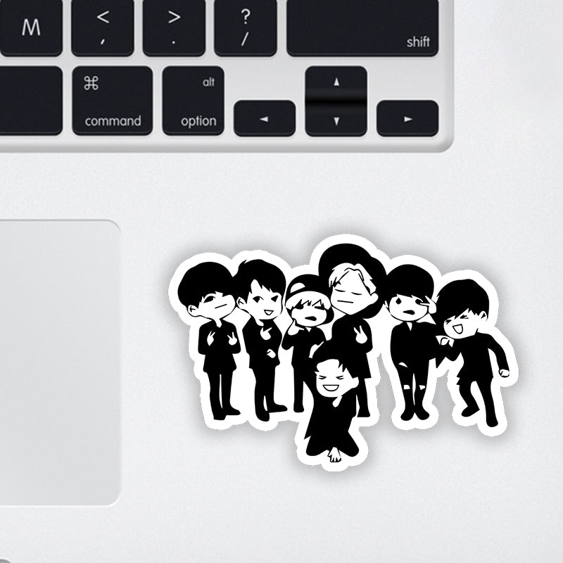 BTS Crew Laptop Sticker
