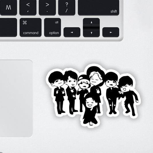 BTS Crew Laptop Sticker