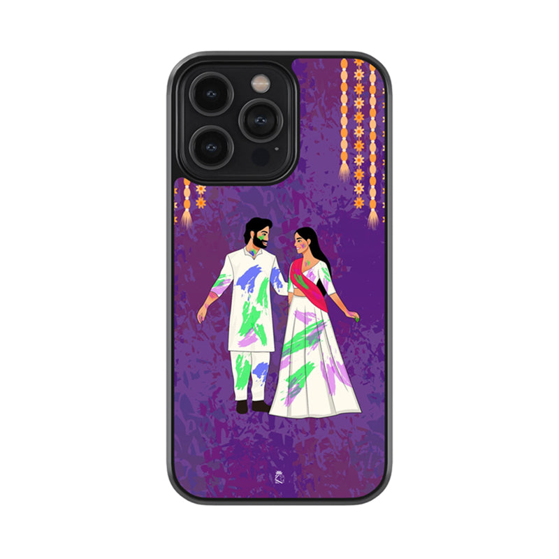 Colourful Couple Glossy Metal Case