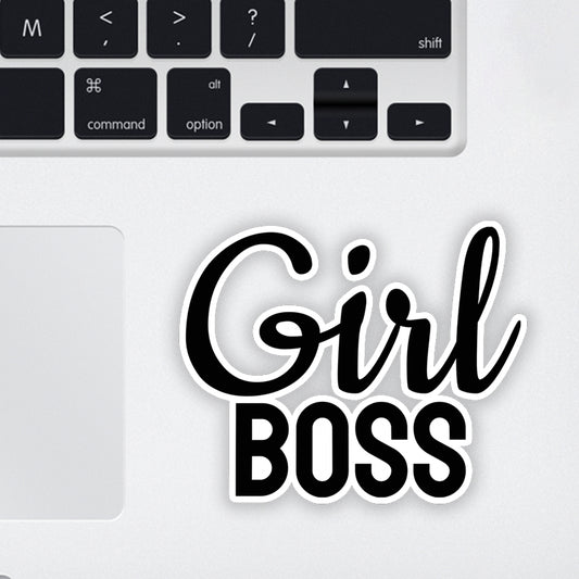 The Girl Boss Laptop Sticker
