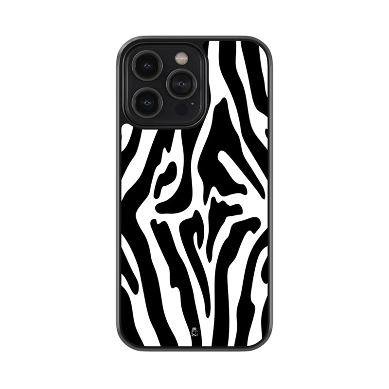 Zebra pattern Glossy Metal Case
